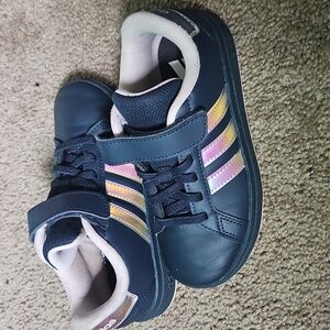 Kids Navy Blue Adidas Sneakers